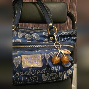 Gold Big cherry Bag charm